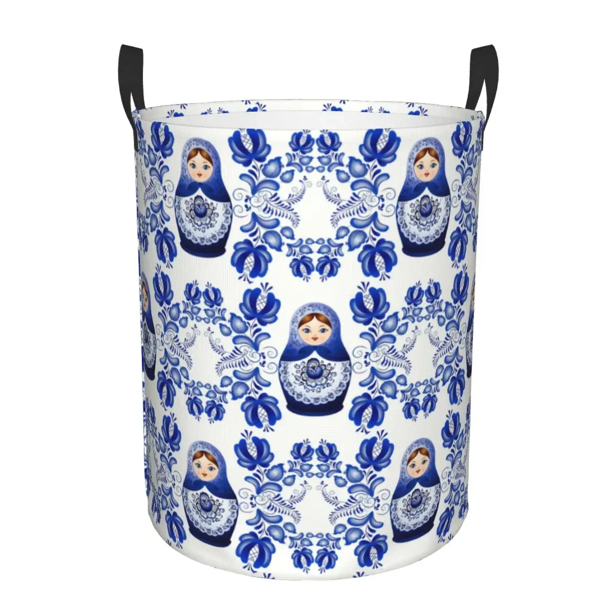 Custom Matryoshka Doll Russia Laundry Hamper Large Storage Basket Russian Folk Art Kids Nursery Toy Organizer