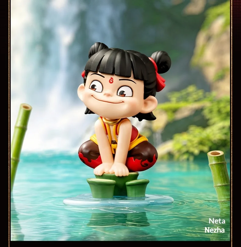 Echte POPMART Ne Zha The Devil's Sea Classic Character Series Figur Blind Box Anime Desktop-Dekoration Ornament Geschenk für Sammler – Detail 6