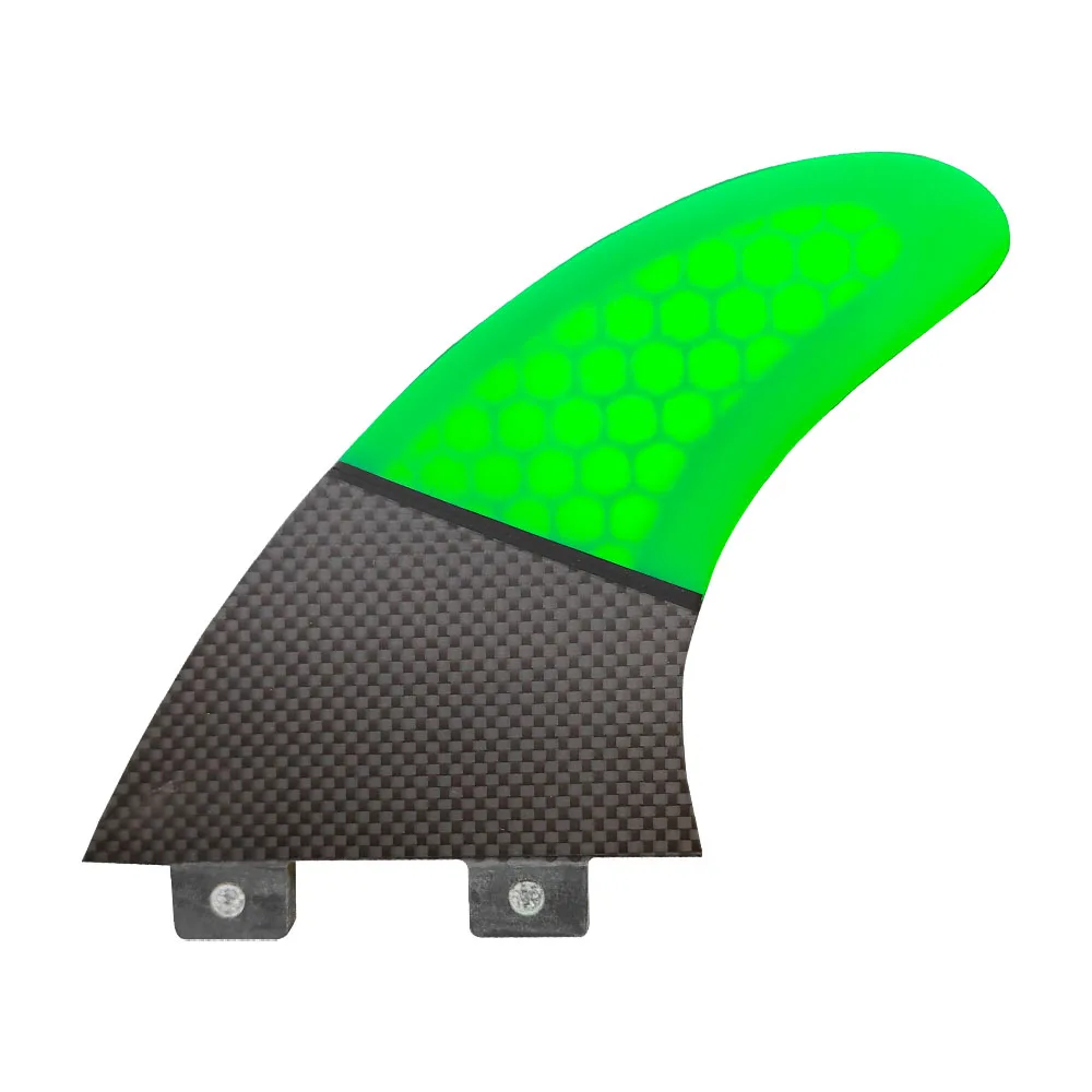 NEW Surf Accessories Fcs1 surf fins SUP Kayak Surfing Surfboard fins green Honeycomb Semi-Carbon Fiberglass Thruster Size M