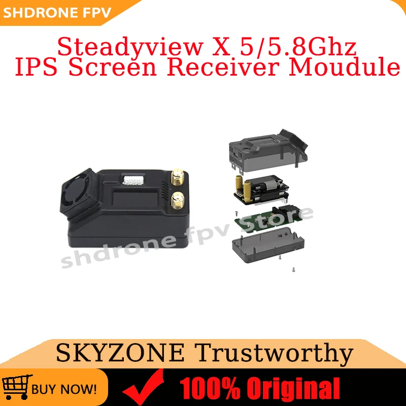 New SKYZONE SteadyView X IPS Screen Receiver Module 5/5.8G Version 2-6S LiPo High Sensitivity Multiple Shell for FPV Goggles