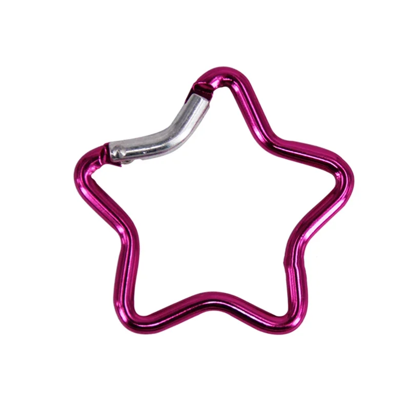 Aluminum Alloy Outdoor Star Shaped Spring Locking Carabiner Clip Keychains For Backpack Camping Hiking Traveling image 6