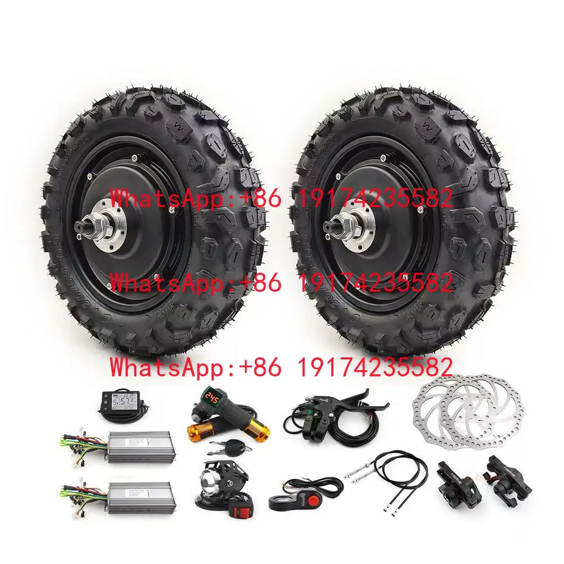 Diy Off Road Electric Scooter Conversion Kit 11inch 48v 1000w Dual Hub Motor Escooter Kit With Disc Brake