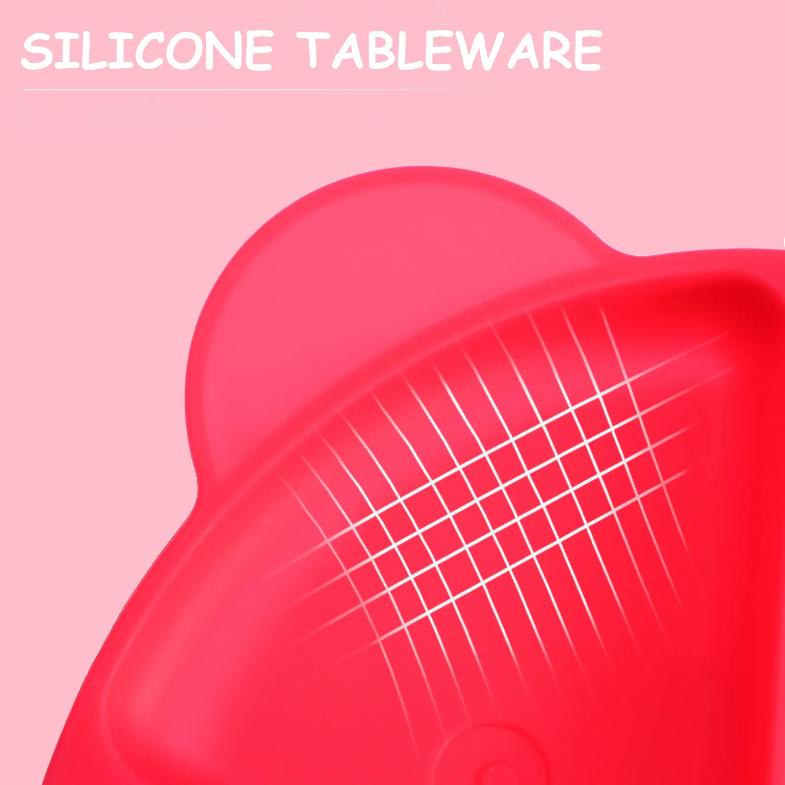 

1Pcs Food Grade Silicone Toddler Plate with Strong Suction Base Non-Slip Divided Compartment for Baby Supplementary Feeding