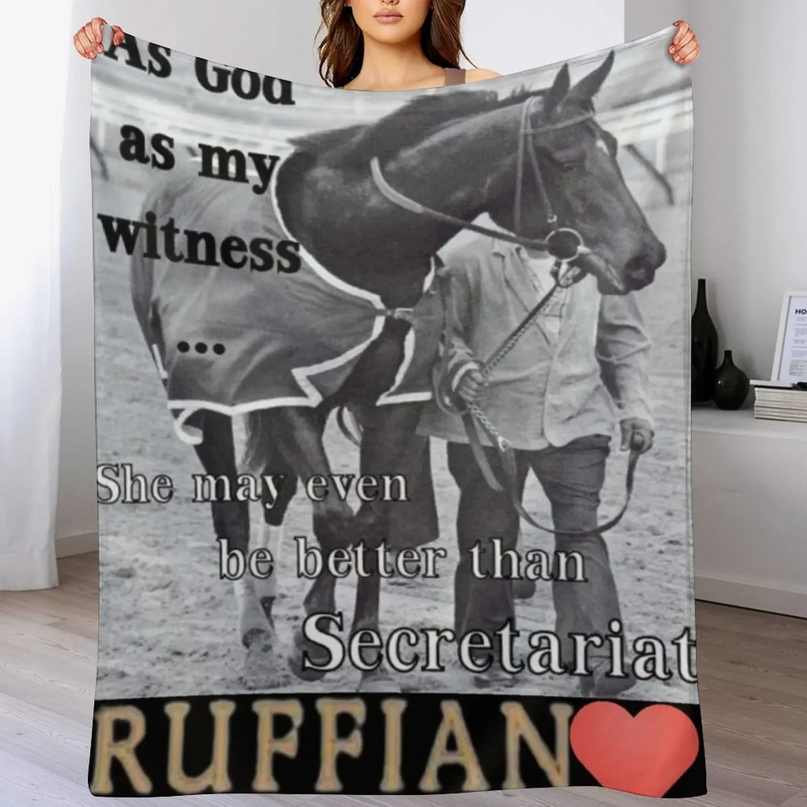 

Ruffian Horse Throw Blanket Furry Comforter Sofa Quilt cosplay anime Blankets