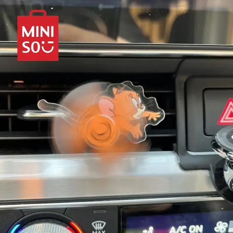 MINISO Kawaii Anime Cats and Mice Car Air Conditioning Ornaments Cute Cartoon Car Air Outlet Interior Decoration Toys for Kids