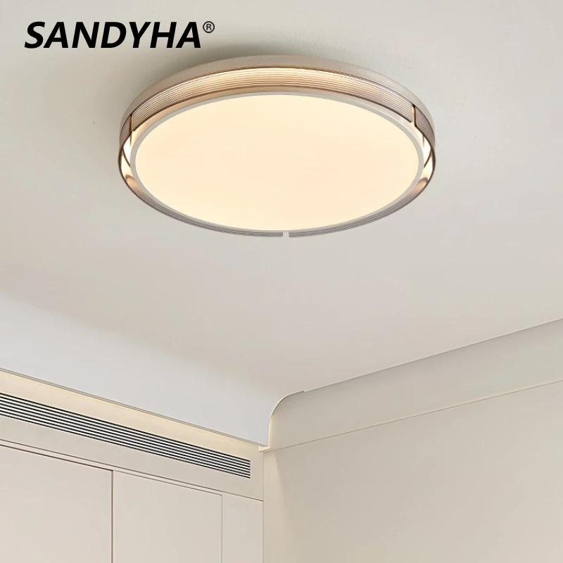 

SANDYHA минималистичный светодиодный потолочный светильник, креативный алюминиевый абажур, современный дизайн для спальни, гостиной, украшения дома, окружающее освещение