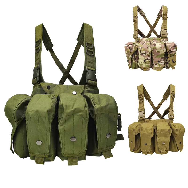 

Military Tactical Tank Top Magazine Bag Outdoor Chest Air Gun Hunting Tank Top Molle Bag Easy Hunting CS Carrying Tank Top