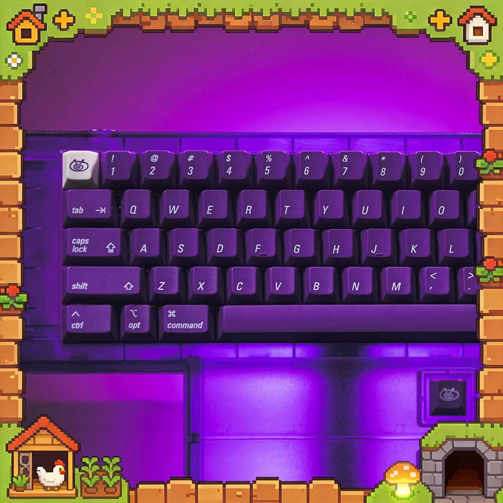 LeleLab Purpple MacOS PC Keycaps ABS UV Print Keycap Original Factory Personalized Keyboard Keycaps Customized PC Gifts