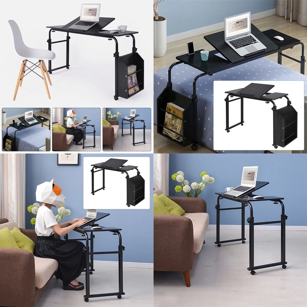 โต๊ะคอมพิวเตอร์ โต๊ะคอมพิวเตอร์พร้อมชั้นวางของสำหรับวางแล็ปท็อป เหมาะสำหรับการเรียนและการใช้งานในโฮมออฟฟิศ