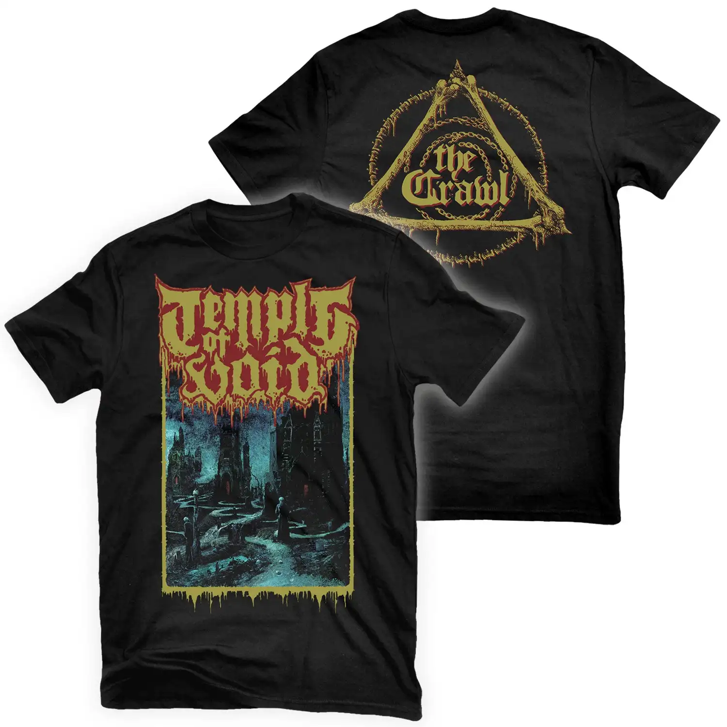 Temple of Void  The Crawl Rock Band Graphic Tee 100% Cotton Round Neck Casual Unisex T-shirt Summer Top