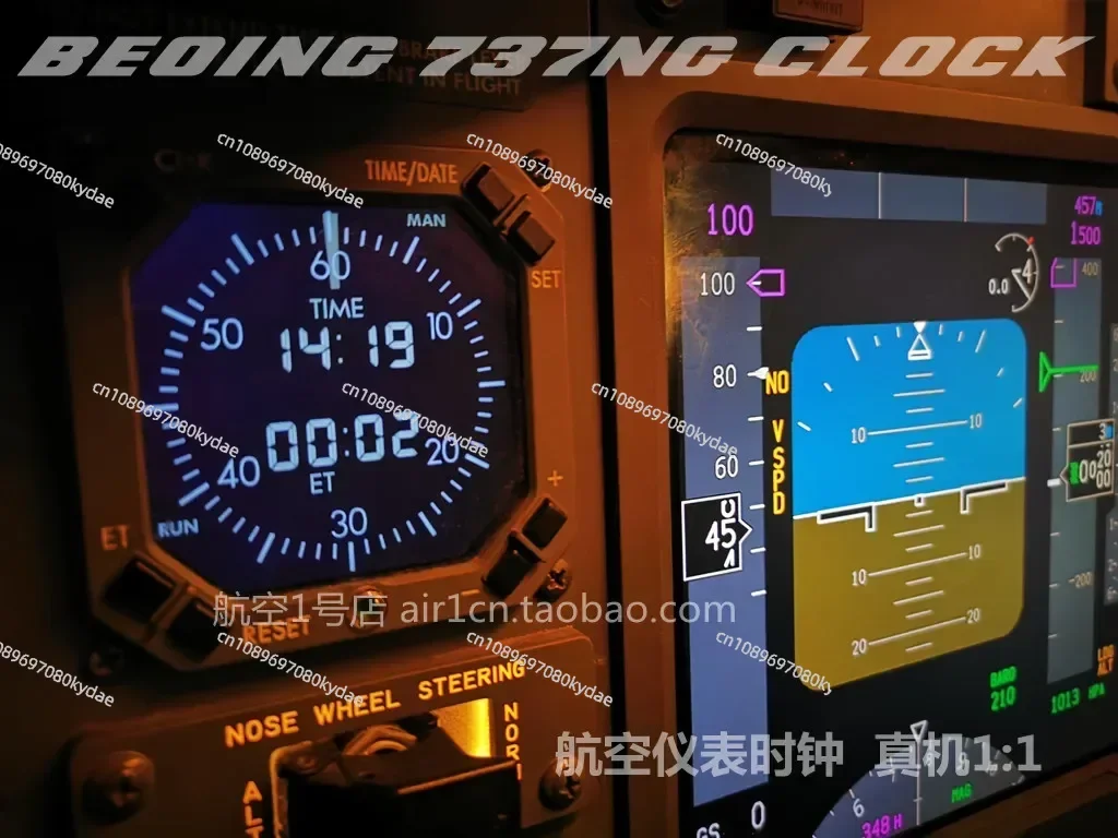 2022new 737 CLOCK Boeing BOEING Simulator Aviation Instrument Clock Alarm Clock, Aircraft Simulation Clock