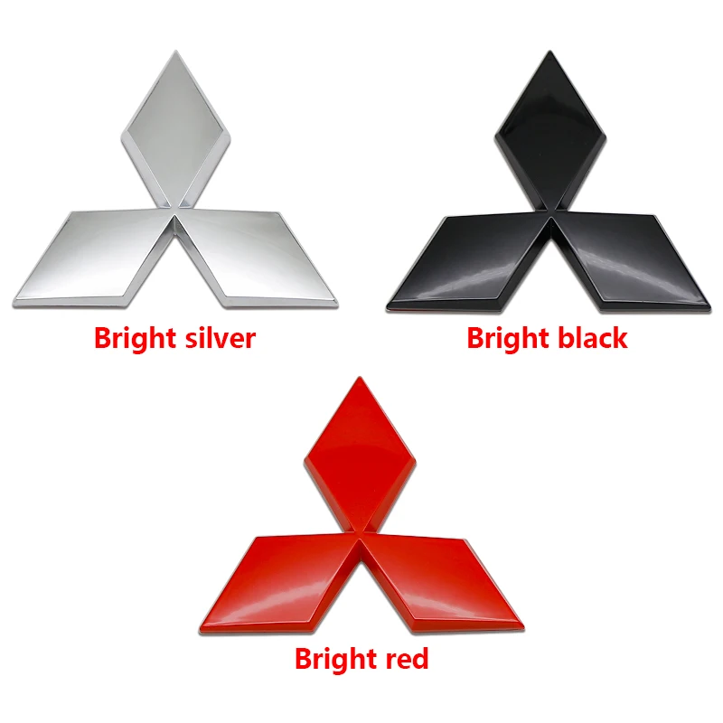 ABS Auto-Frontgrill-Emblem für Mitsubishi Outlander Ralliart Lancer Colt Delica Triton ASX Pajero EVO Heckklappen-Abzeichen Aufkleber