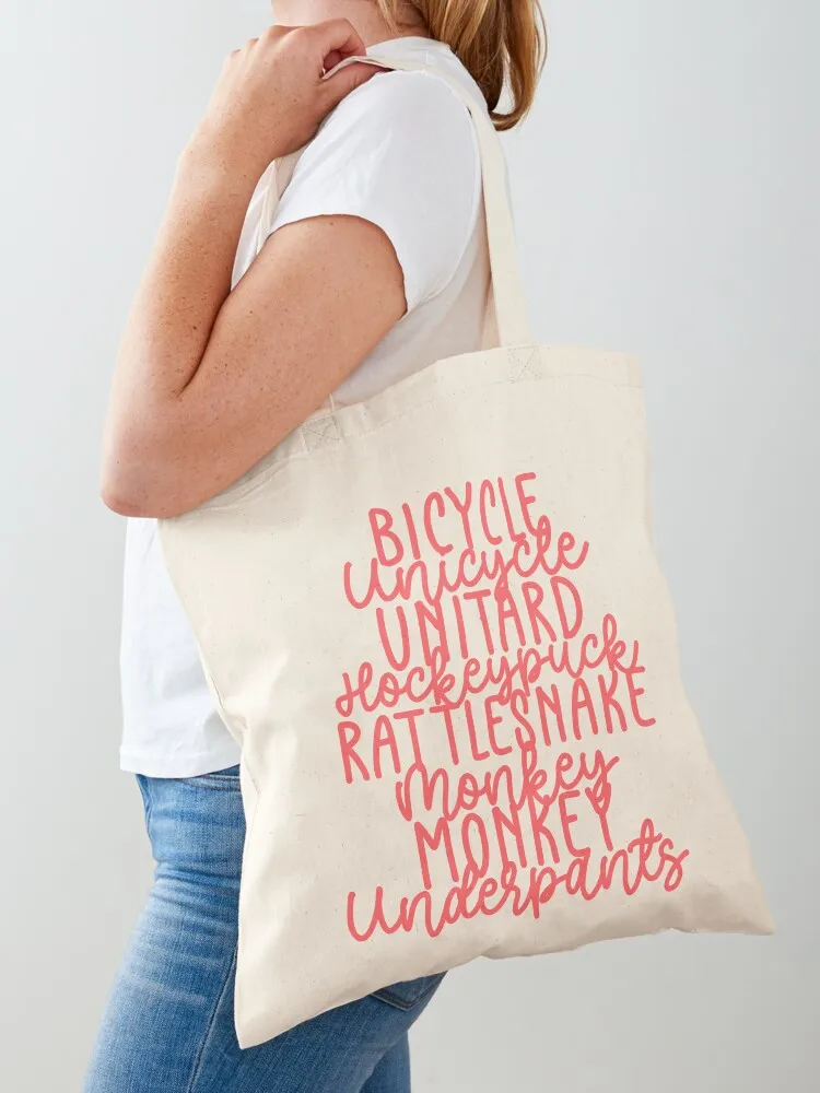 

Monkey Monkey Underpants Pink Fan Quote Black Tote Bag sac pour femme Canvas bag personalized tote bag cloth woman