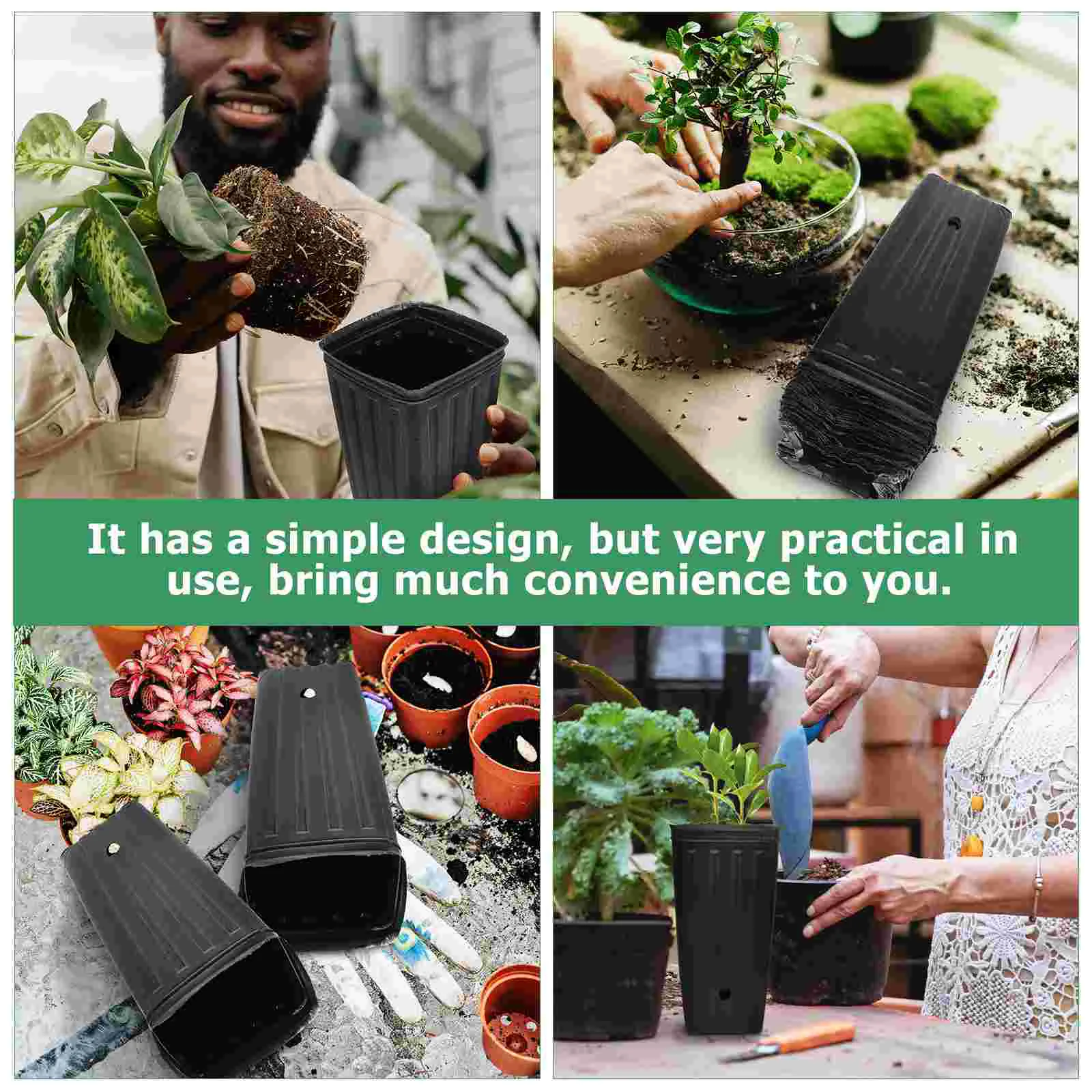 30 Pcs Tall Seedling Pot Planting Container Bag Cup Excellent Growth Containers Pp