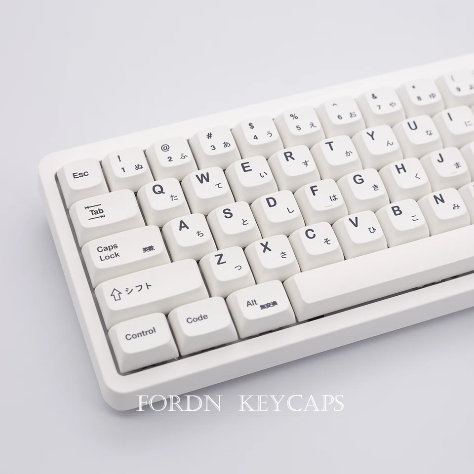 メカニカルキーボード用の白いキーキャップ,125キー,ミニマリストの