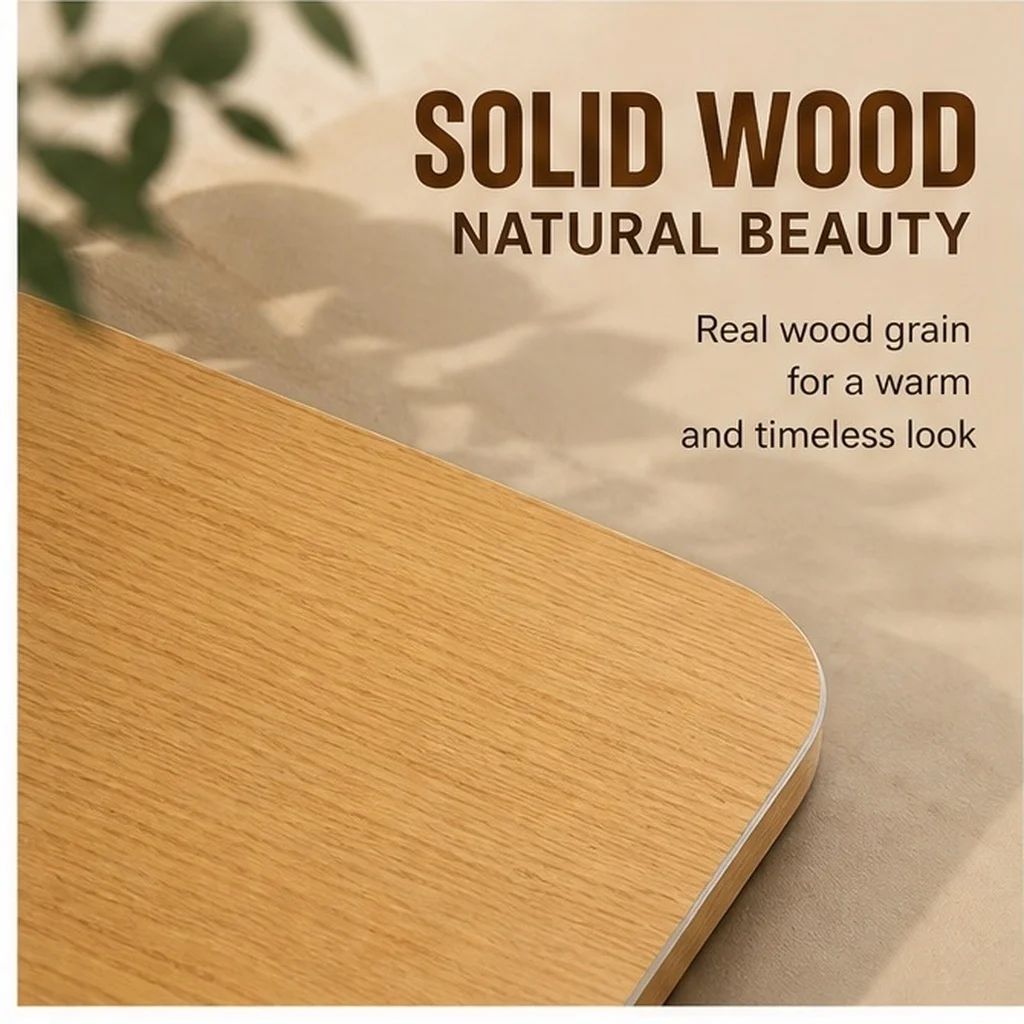 Wood Table Top Replacement 19.7x11.8 Rectangle Solid Wood Board Thick Wooden Tabletop for Kitchen Coffee Office Desk Replacement