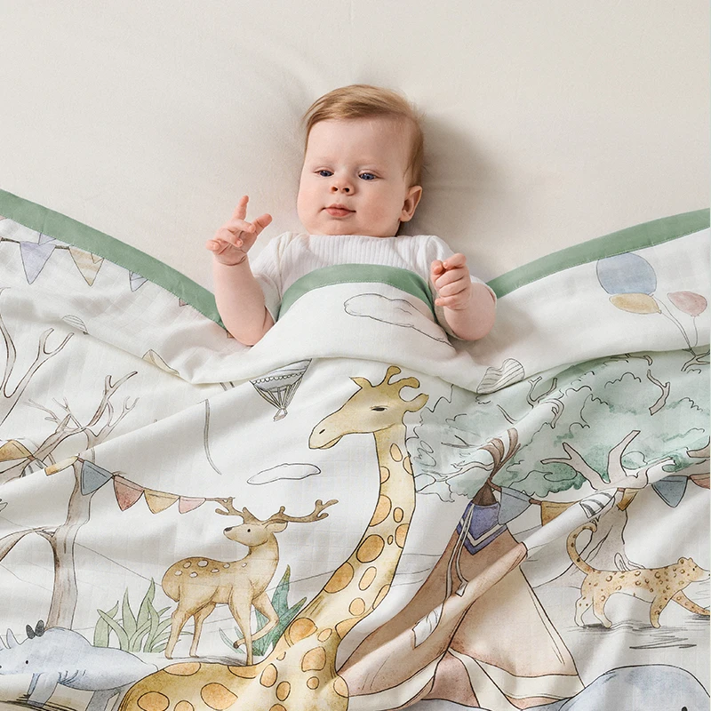 ouyun-bamboo-cotton-muslin-baby-blanket-145x110-cm-4-6-layers-breathable-soft-lightweight-quilt-for-newborn-toddler