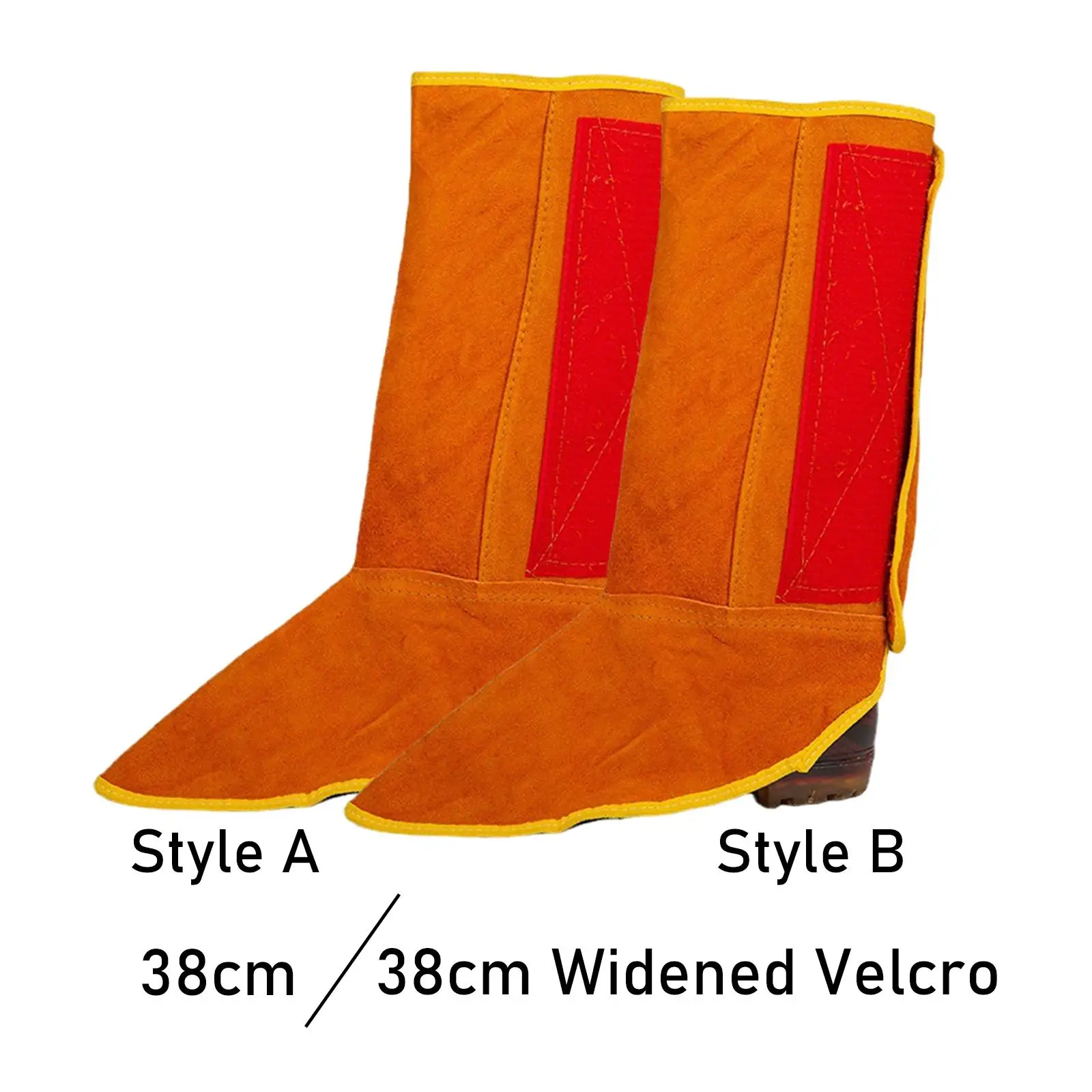 1 Pair Welding Shoes Protective Covers Comfortable Full Coverage Flame Resistant Leg Feet Protection Welding Gaiters Length 38cm