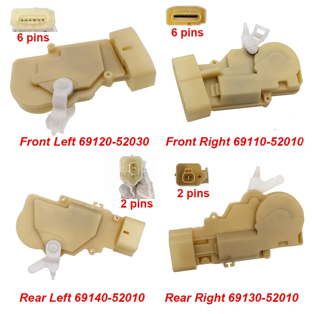 ضمان لمدة عامين مشغل قفل الباب الأمامي والخلفي الأيسر والأيمن 69120-52030 69110-52010 69140-52010 69130-52010 لسيارة Toyota Echo Yaris #1
