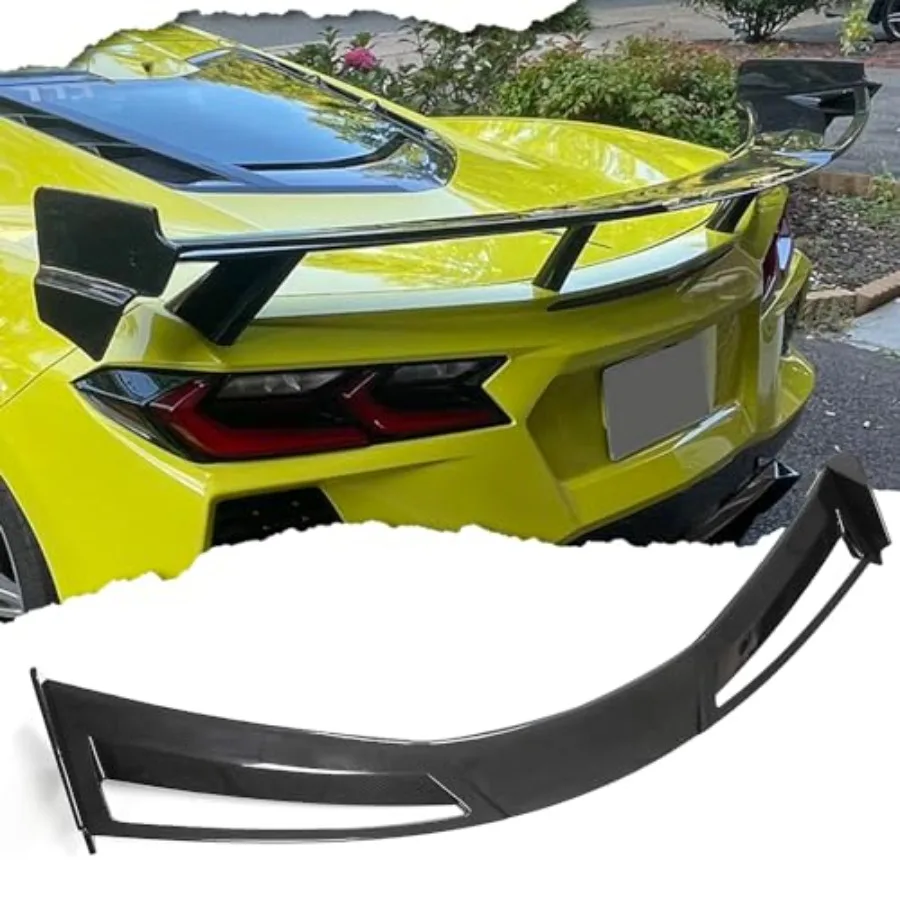 

Оригинальный задний спойлер из сухого карбона для Chevrolet Corvette C8 Z5 Stingray 2020-2026, черный, аэродинамический, для крышки багажника