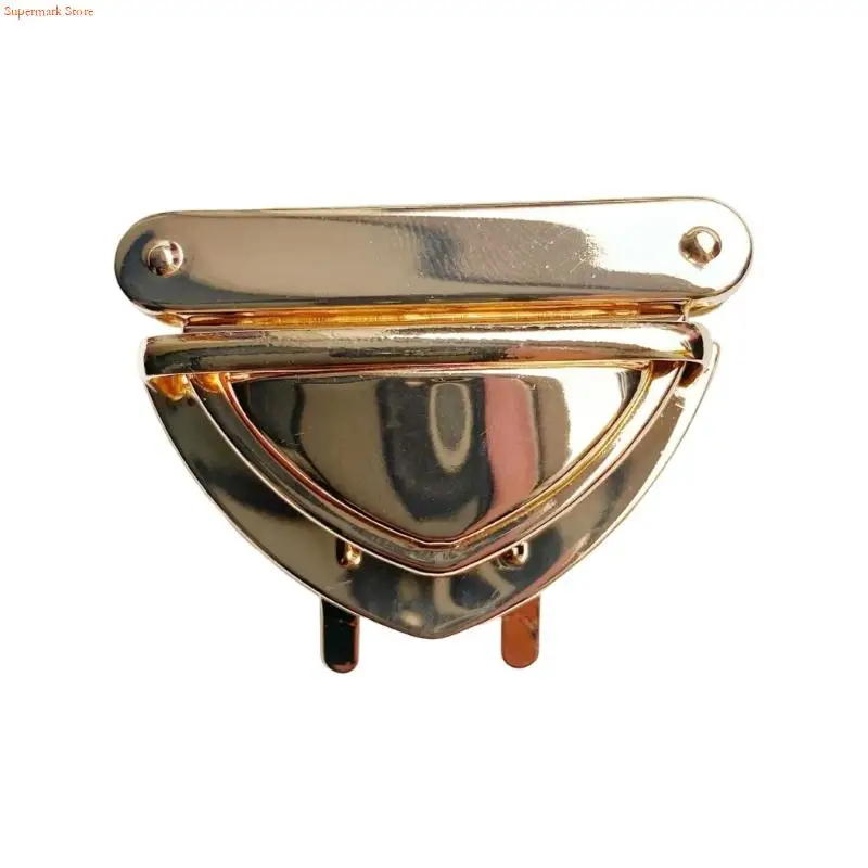 

Q5WE Decorative Metal Clasp Closure Golden Hardware for DIY Craft Bags and Luggage