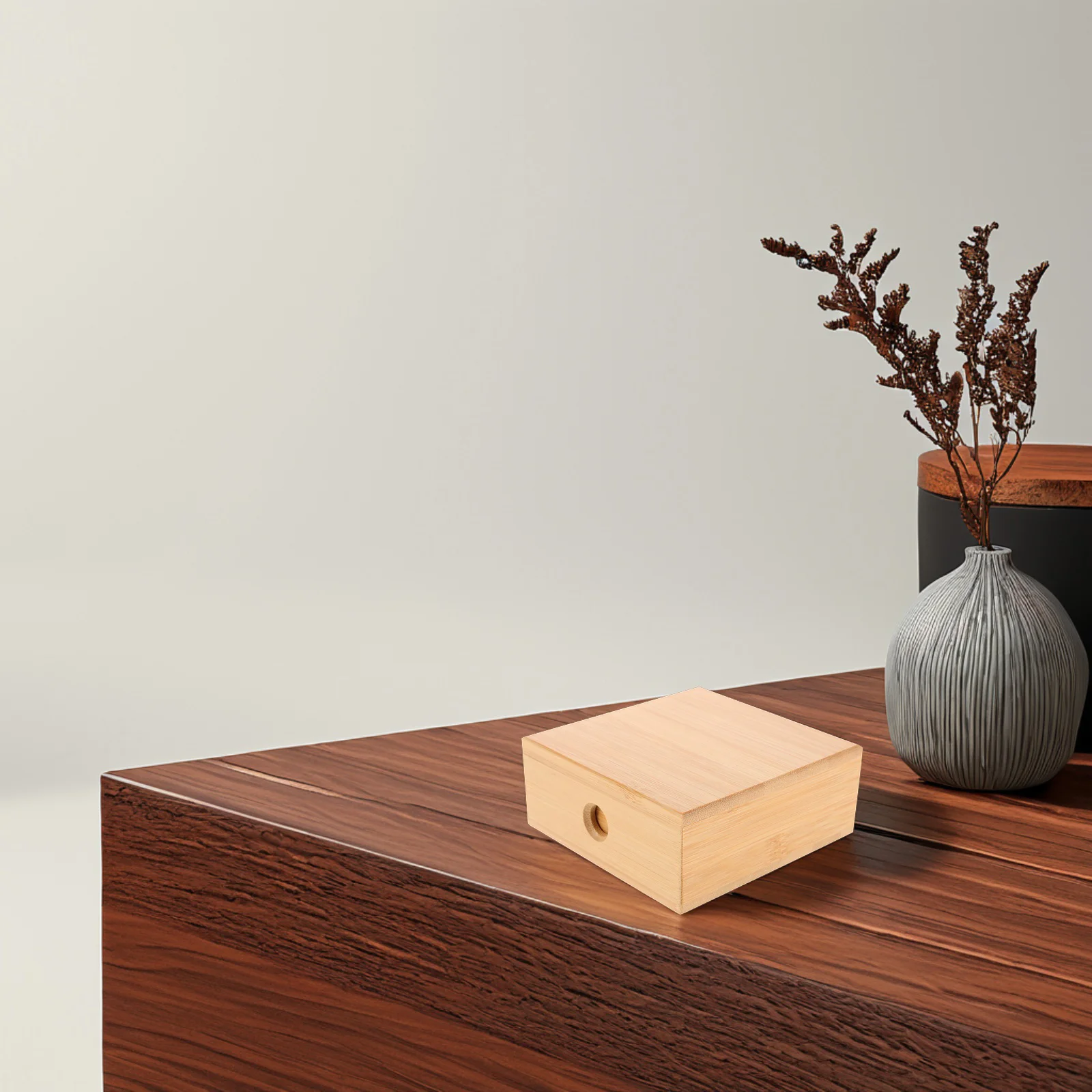 

Bamboo Jewelry Box Wooden Keepsake Decorative Trinket Organizer Storage for Bedroom Office Living Room Home Small Wooden Box
