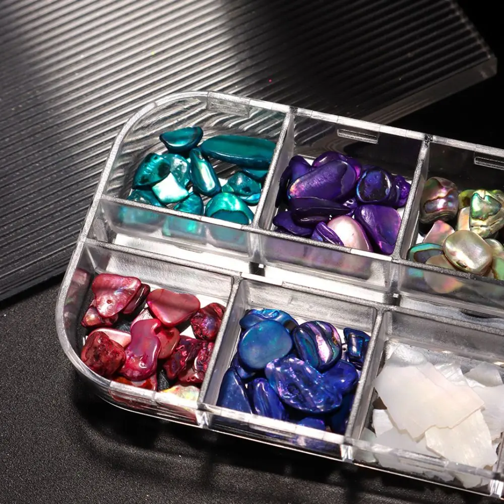 New 3D Charms Abalone Shell Flakes Irregular Seashell Fragment Nail Art Decoration Aurora Slices Nail Accessories DIY Manicure