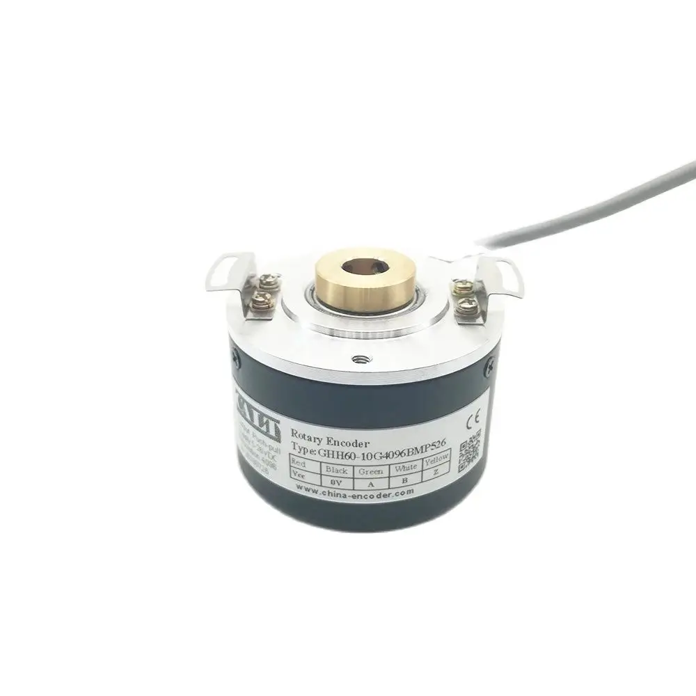 high accuracy hall effect sensor GHH60-10G4096BMP526 hollow shaft encoder 10mm aperture  4096ppr push pull output 5-26Vdc