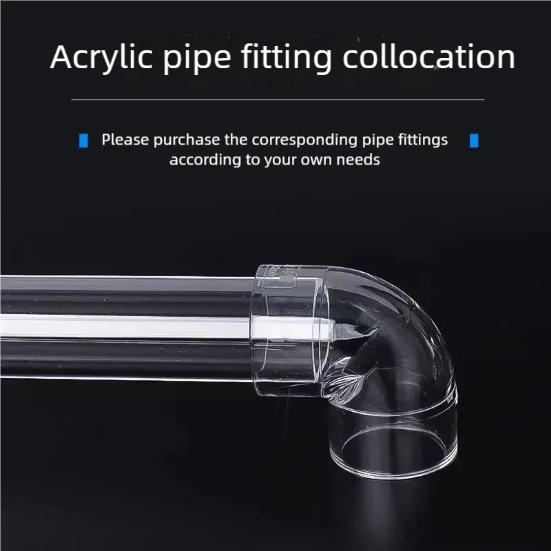 1 個 Naxilai アクリルプレキシガラスチューブラウンド透明パイプ水槽水族館ラウンド水道管
