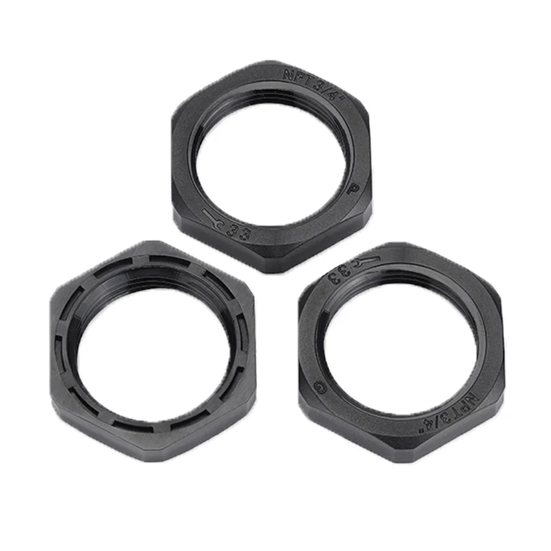 10PCS M5 M6 M8 M10 Plastic Hex Nut M12 M14 M16 Metric Thread Hexagon Black Nylon Nut M18-M63X1.5 Pitch 1.5mm/2mm