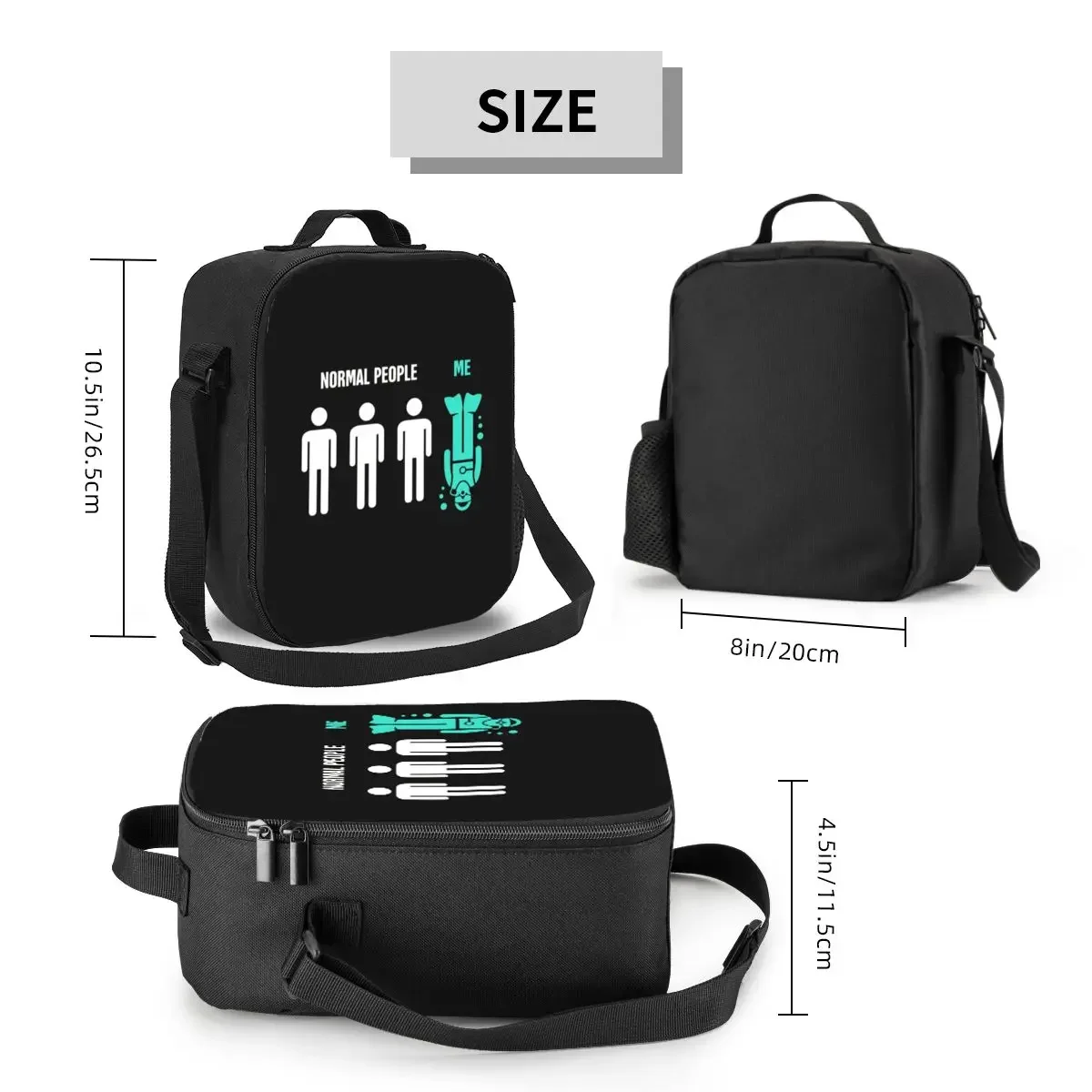 Persone normali Scuba Diving borsa termica per il pranzo per il lavoro scuola Dive Resuable Thermal Cooler Bento Box donna bambini