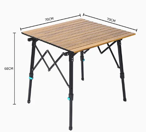 Outdoor Folding Table Aluminum Alloy Camping Style Rectangle Portable Outdoor Furniture Fast Delivery