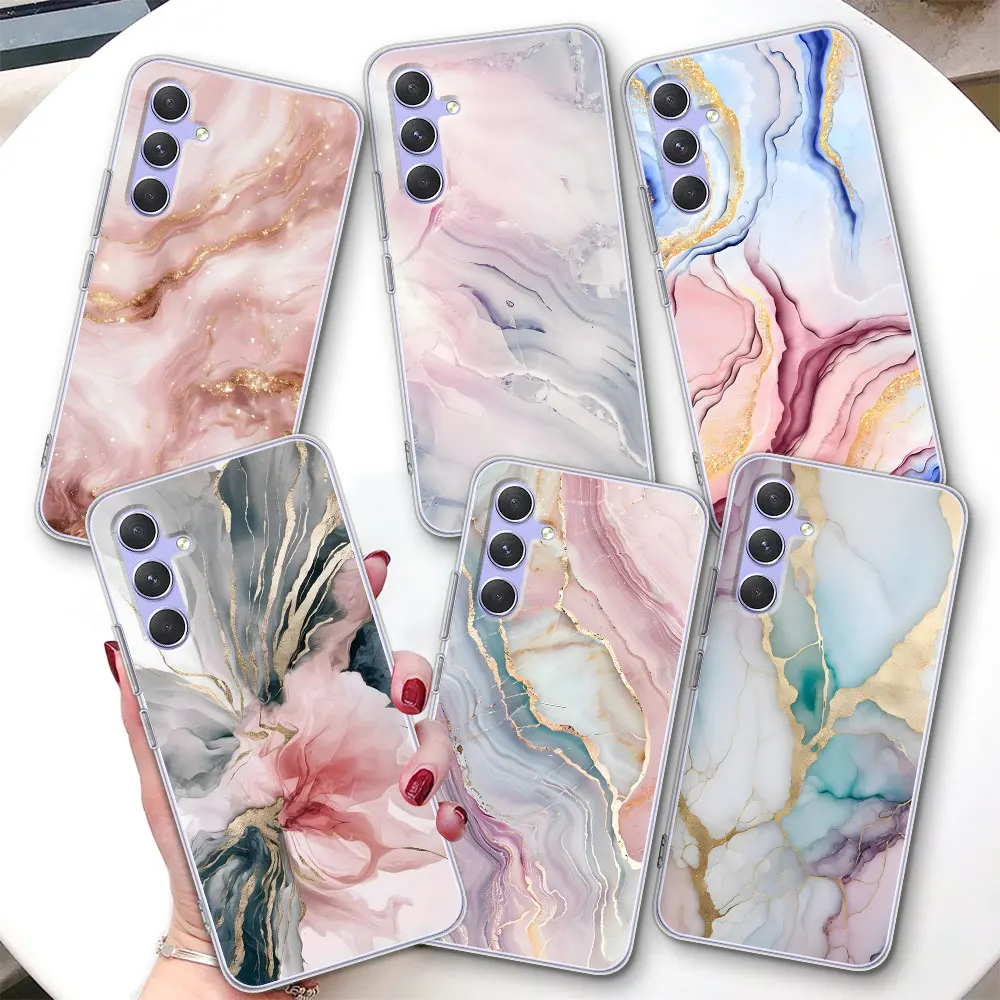 

Simple Marble Pattern Case for Samsung Galaxy A15 A54 A21s A55 A12 A34 A51 A24 A14 A33 A52 A25 A31 Transparent TPU Phone Cover
