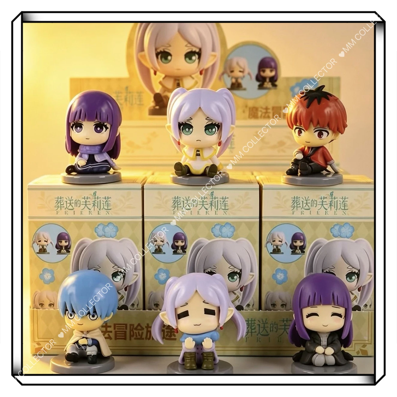Authentique Frieren Beyond Journey's End Sitting Series Blind Box - Figurine de collection tendance, mignonne, ornements de voiture, jouets