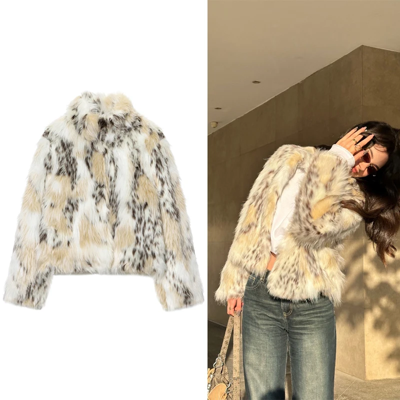 

2025 Winter New In Coats & Jackets Short Fur Jacket Women's Faux Fur Coat Women Winter Short Fur Coats Ladies Long Sleeve Tops