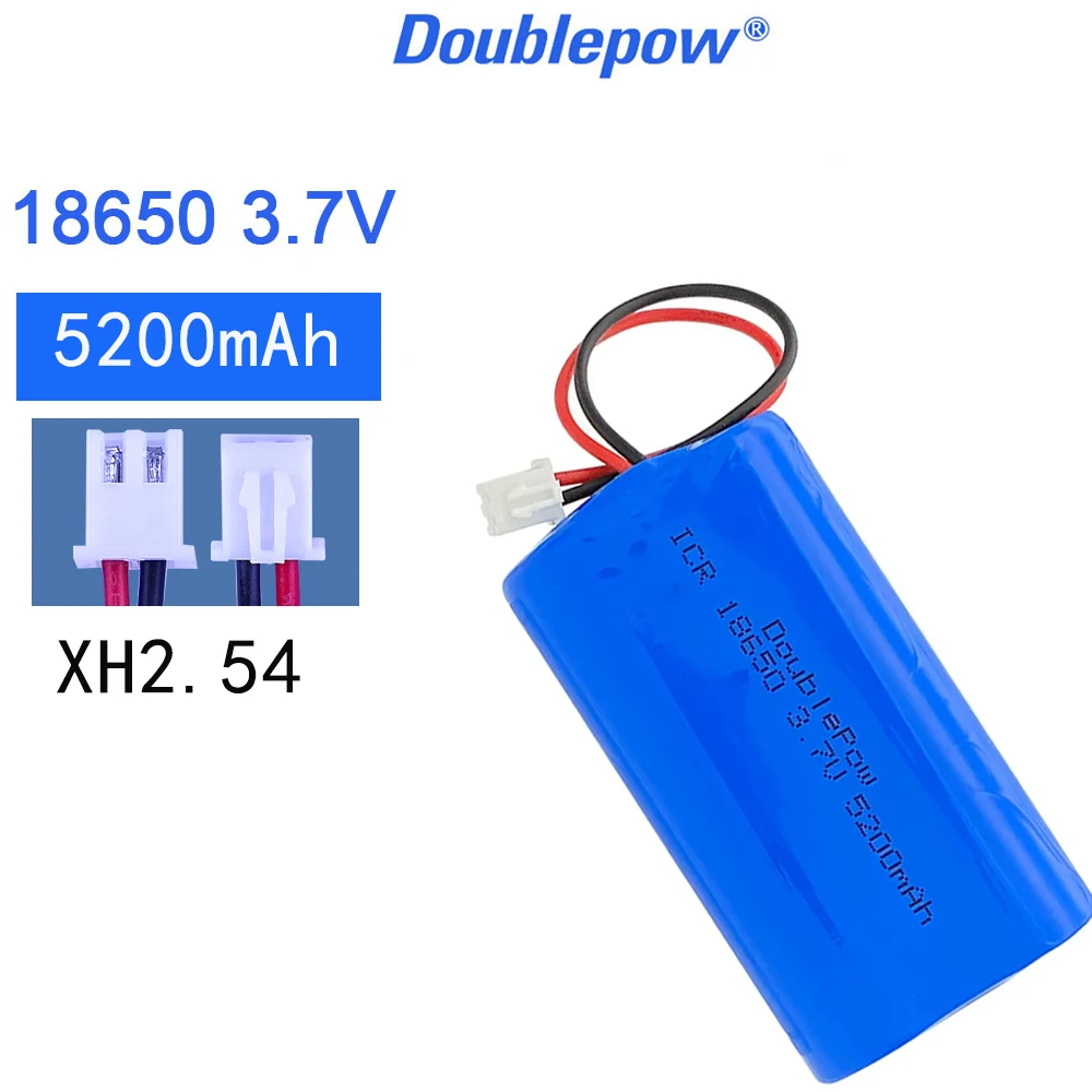 3.7V Lithium Battery Packs 18650 Battery 5200mAh Rechargeable Battery For LED Light Power Toy Accessories Security Equipment