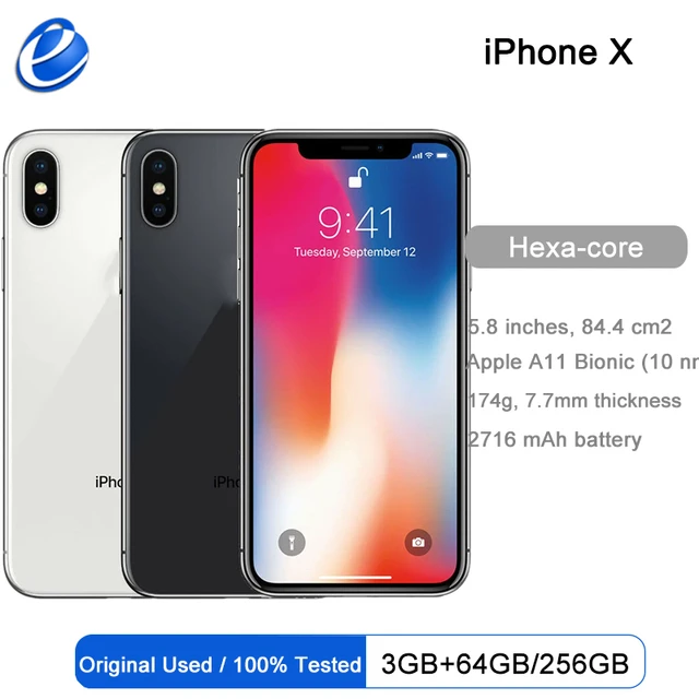 Original Unlocked Apple iPhone X 256GB 64GB 5.8 inch Hexa Core iOS A11 3GB  RAM 12MP Dual Back Camera 4G LTE Cellphone Mobile - AliExpress 509