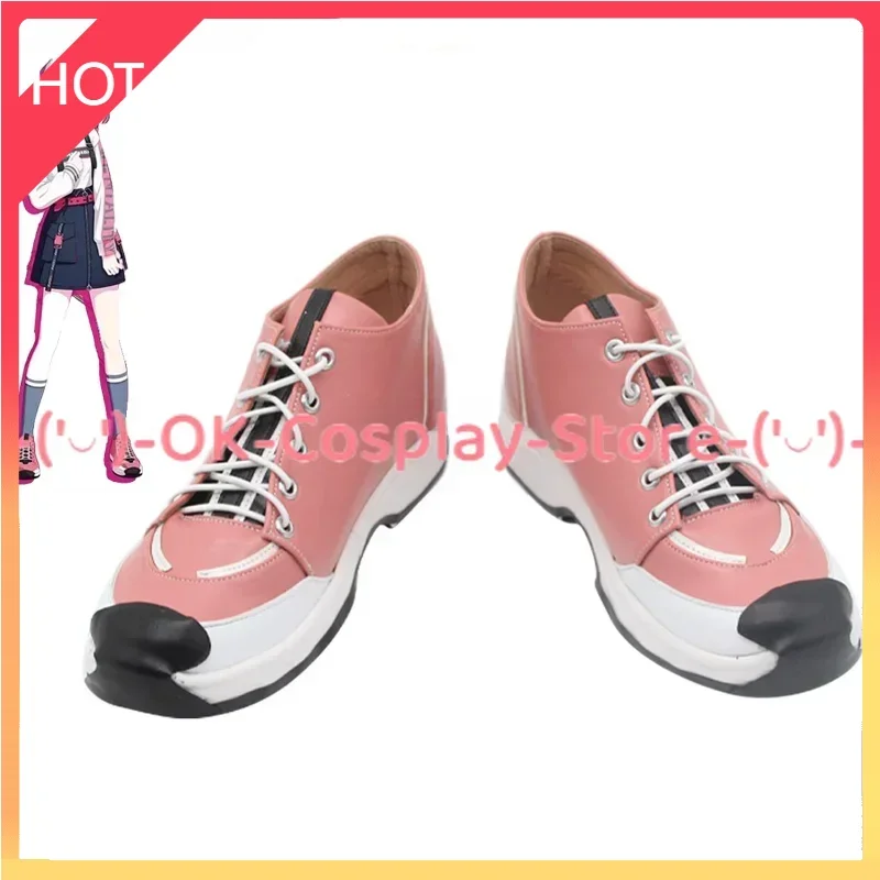 Game AZUSAWA KOHANE Cosplay Shoes Vivid BAD SQUAD Cosplay Props PU Leather Shoes Halloween Carnival Boots Custom Made