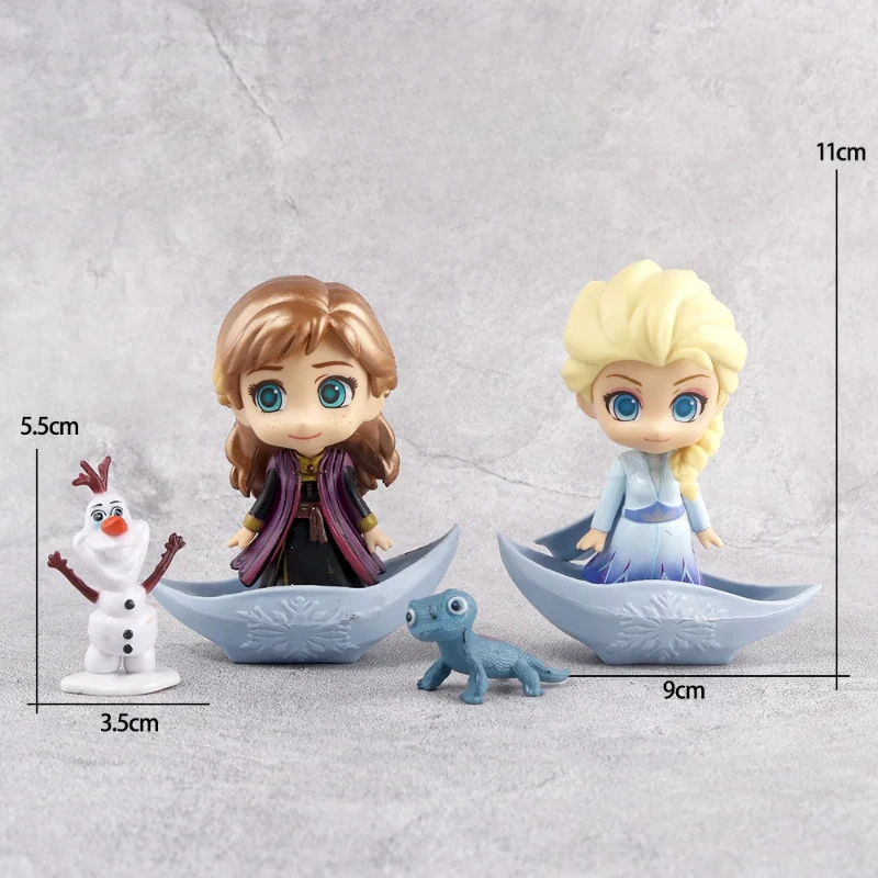 4 قطعة قارب صغير فروزن إلسا آنا أنيمي الشكل دمية لطيف ديزني سطح المكتب الديكور ديكور المنزل هدية عيد ميلاد الإبداعية #4