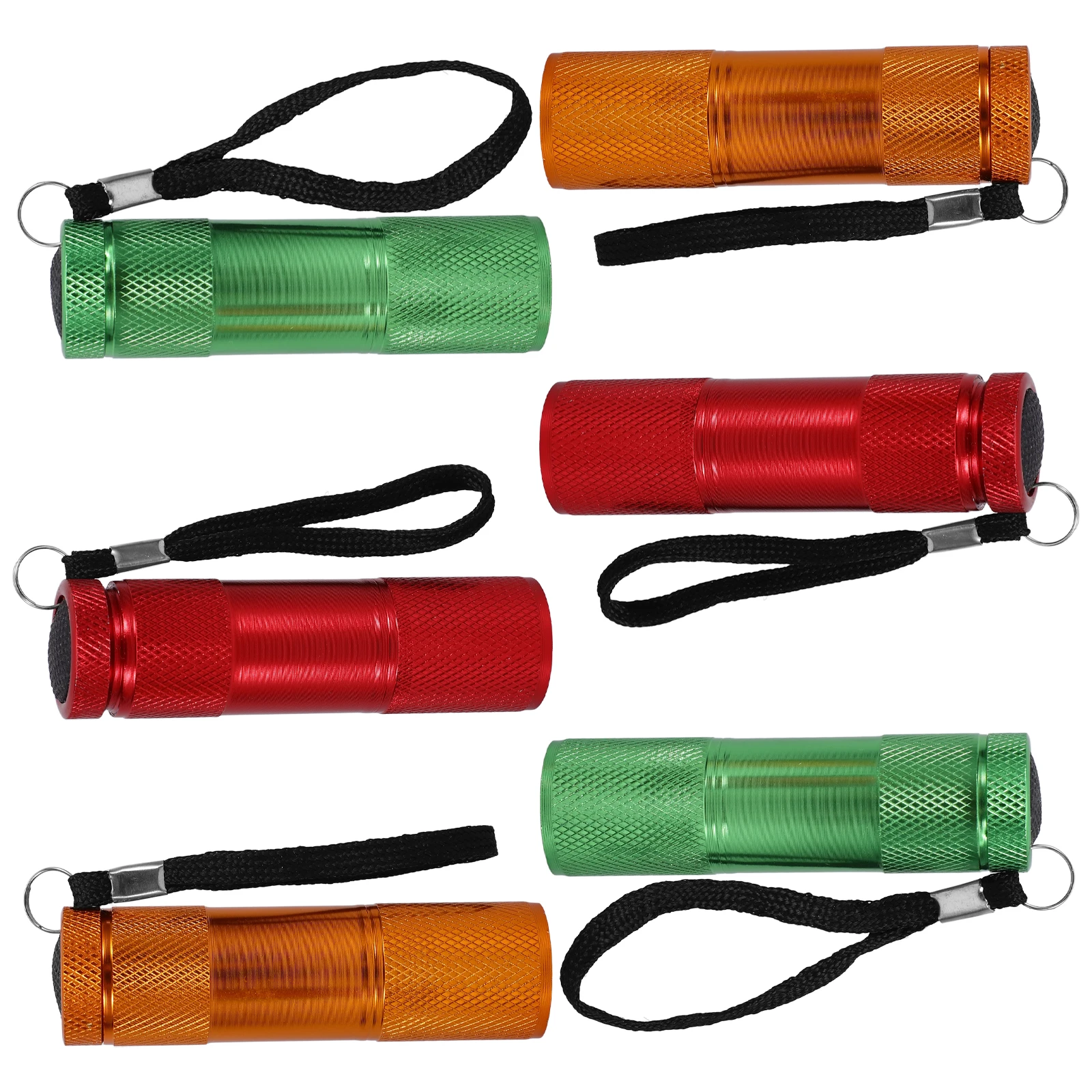 6 Buah Senter Mini Lampu Saku LED Luar Ruangan dengan Daya Tahan Lama untuk Berkemah Mendaki Gunung Perlengkapan Penting Perjalanan Bertahan Hidup