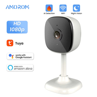 1080P HD Tuya Wifi IP Camera Indoor Pet Baby Monitor Night Vision Ai Detection P2P Surveillance Cameras with Alexa & Google Home