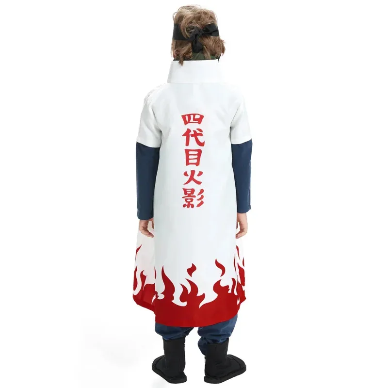 AA 1 Bear House Bambini 4Th Hokage Namikaze Minato Costume Cosplay Anime Ragazzi Mantello Abiti Bambini w1a2t Nuovo 2025