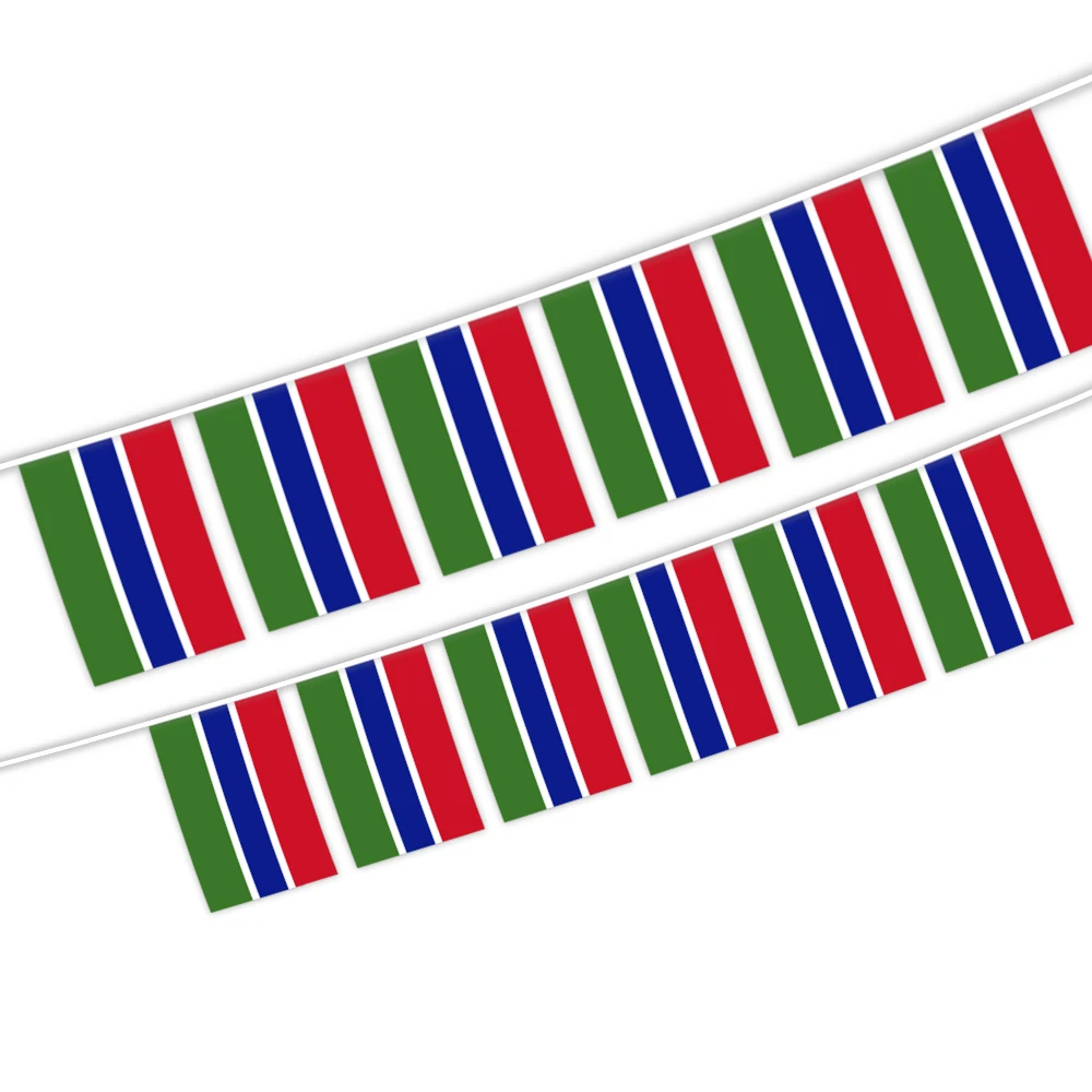 14x21CM The Gambia character string flag with Digital polyester printing (20pcs/set)