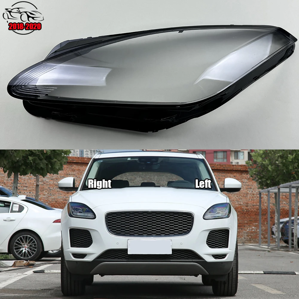 

For Jaguar E-Pace 2018 2019 2020 Headlight Cover Transparent Headlamp Shell Lens Replace Original Lampshade Plexiglass