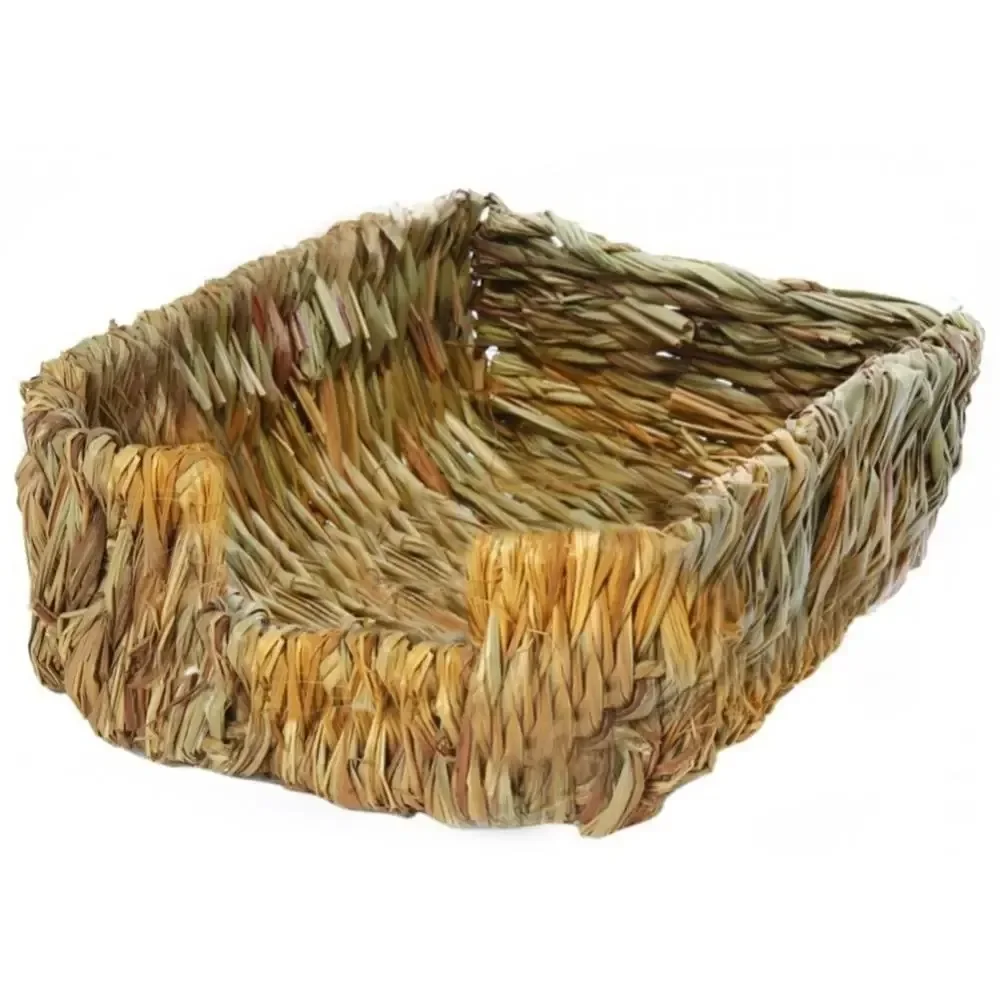 HOT SALES!!! Woven Grass Small Pet Rabbit Hamster Guinea Pig Cage Nest House Chew Toy Bed Small Animal Cage  Cages Rabbit Cage