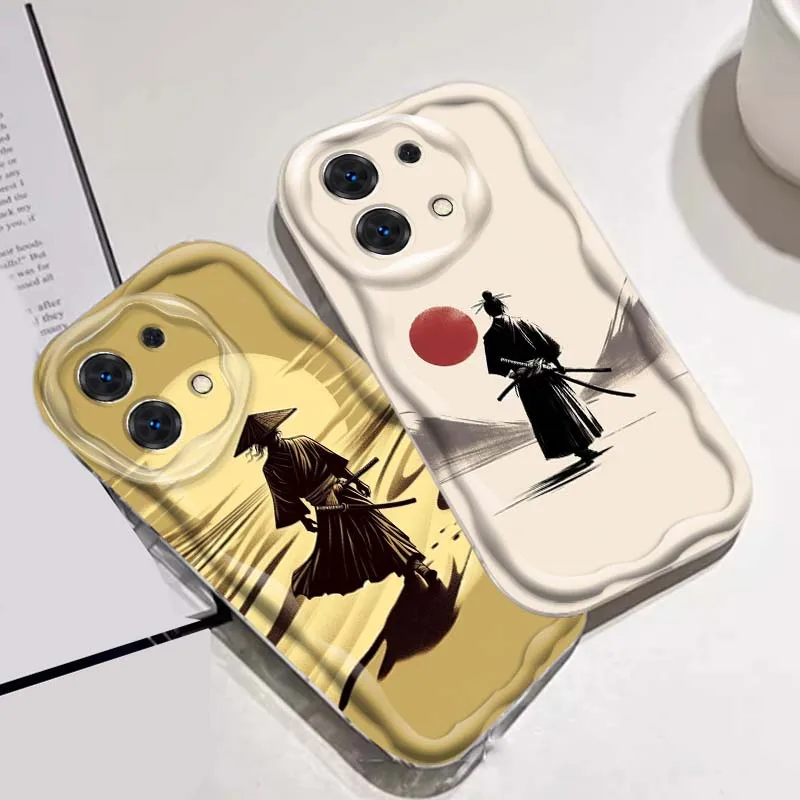 

Heroic Ink Painting Art Phone Case For Xiaomi Redmi Note 14 13 12 12S 11 10 9 9S 8 Pro Plus 4G 5G Wave Oil Cover Soft
