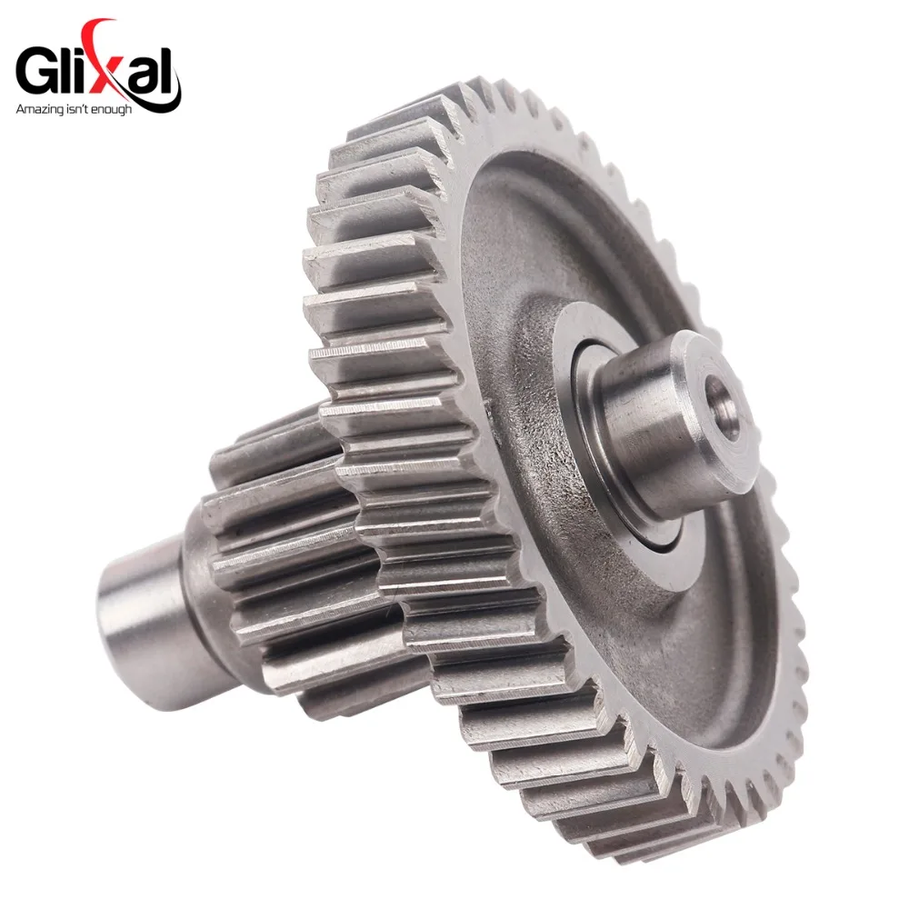 Glixal GY6 125cc 150cc Counter Shaft Reduction Gear for 152QMI 157QMJ 4-Stroke Chinese Scooter Moped ATV Go-Kart