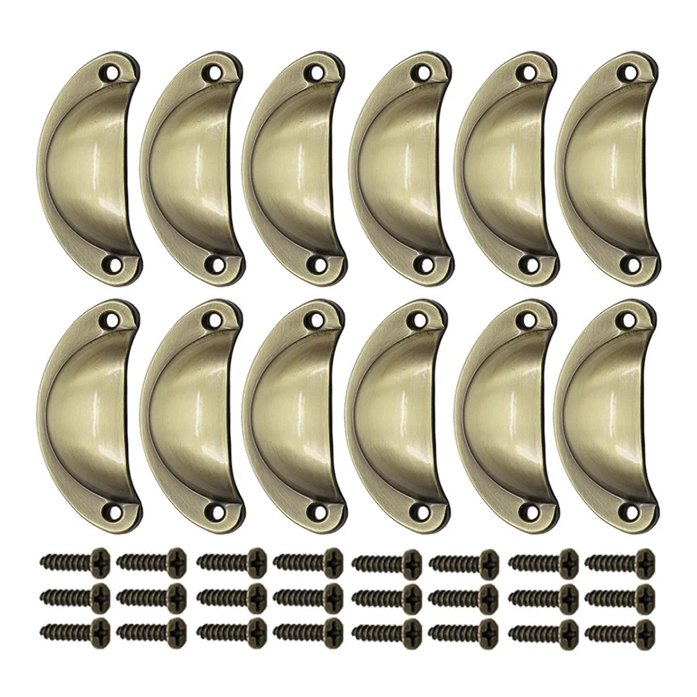

12Pcs Traditional Handles Iron Nickel Alloy Stable Installation Not Easy to Fall Off Cabinet Pulls Drawer Knobs