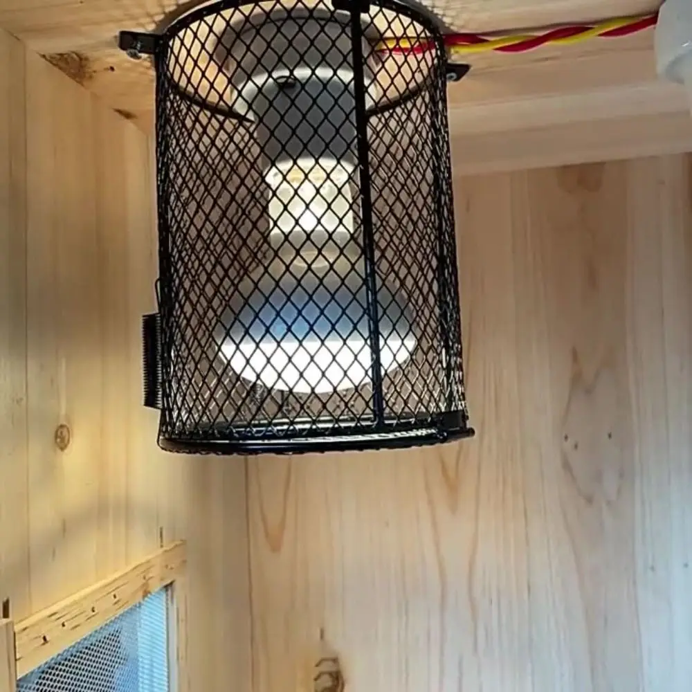 Metal Mesh Heater Guard Iron Mesh Cover Cylinder and Square Lamp Cover Round and Square Shape 4 Screws