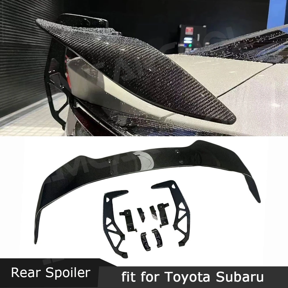 

For Toyota GR86 Subaru BRZ 2022 2023 Carbon Fiber Car Rear Trunk Spoiler Wing Spoiler Tail fins Rear Spoiler Guide Rear Wing